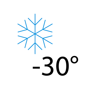 تشغيل مضمون حتى -30° مئوية